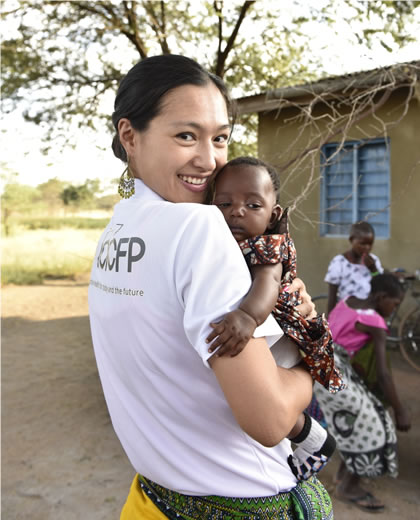 Unicef ambassador Atsuko Douchin.